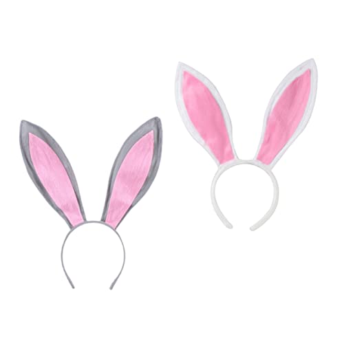 Mikinona 2 Stück Hasen ohren Haarschmuck Kostümzubehör für Plüsch-Stirnband mit Hasenohren Plüsch Hasenohren Haarband Kaninchenohr-Stirnbänder Hasenohren Stirnbänder Mikinona 2 Stück Hasen ohren Haarschmuck Kostümzubehör für Plüsch-Stirnband mit Hasenohren Plüsch Hasenohren Haarband Kaninchenohr-Stirnbänder Hasenohren Stirnbänder von Mikinona