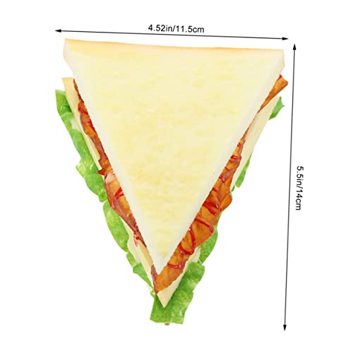 Mikinona 2 Stück Künstliches Sandwich Teilig PU Material Realistische Simulation Lebensmittelmodell Fotorequisite für Küche Bäckerei Dekoration und Fotografie Prop von Mikinona