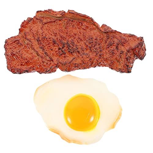 Mikinona 2 Stück Künstliches Steak Eier Modell Realistische Simulation für Fotografie Dekoration als Requisiten für Restaurants Rollenspiele und Lehrmittel Mikinona 2 Stück Künstliches Steak Eier Modell Realistische Simulation für Fotografie Dekoration als Requisiten für Restaurants Rollenspiele und Lehrmittel von Mikinona