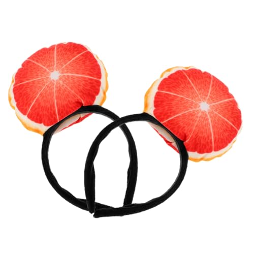 Mikinona 2 Stück Kuscheliges Grapefruit Stirnband Plüsch Haarreif Weiches Partyaccessoire Mädchen Kopfschmuck Cartoon Obstmotiv Robust und Pflegeleicht von Mikinona