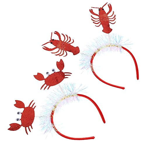 Mikinona 2 Stück Life Haarreifen Teiliges Lobster und Krabben Kostüm Haarschmuck für Karneval Fasching Party Festival Zubehör Mikinona 2 Stück Life Haarreifen Teiliges Lobster und Krabben Kostüm Haarschmuck für Karneval Fasching Party Festival Zubehör von Mikinona