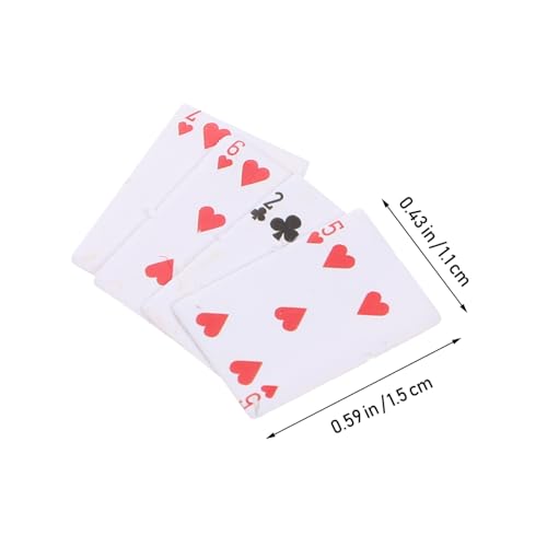 Mikinona 2 Stück Maßstab Kreative Spielkarten mit Klarem Muster Strapazierfähigem Material Geeignet für Brettspiele Puppenhaus Dekoration Geschenk für Erwachsene von Mikinona