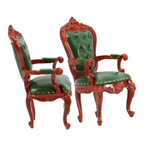 Mikinona 2 Stück Miniatur Retro Armlehnstuhl Vintage Wohnzimmer Möbel für Puppenhaus Dekoration und Sammler Mikinona 2 Stück Miniatur Retro Armlehnstuhl Vintage Wohnzimmer Möbel für Puppenhaus Dekoration und Sammler von Mikinona