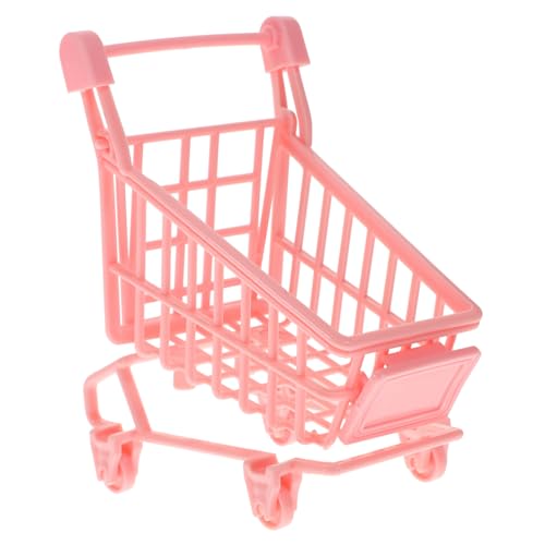 Mikinona 2 Stück PVC Mini Einkaufswagen für Puppen und Aufbewahrung Farbe Zufällig zum Rollenspiel und Kreativen Zufällige Farbe Zufällige Farbe von Mikinona
