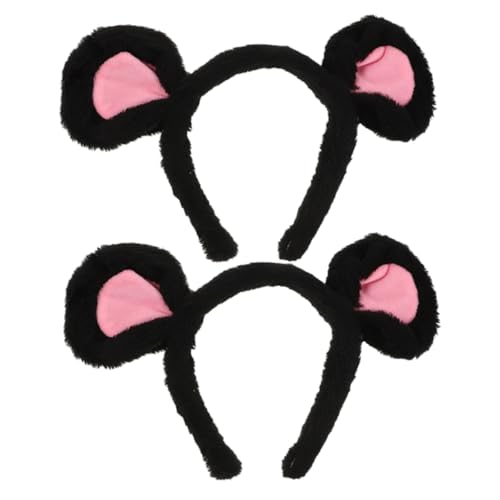 Mikinona 2 Stück Plüsch Mausohren Stirnband Kuscheliges Tier Kostümzubehör für Damen Mädchen und Verstellbares Haarband für Halloween Cosplay und Themenpartys Süßer Cartoon Look Mikinona 2 Stück Plüsch Mausohren Stirnband Kuscheliges Tier Kostümzubehör für Damen Mädchen und Verstellbares Haarband für Halloween Cosplay und Themenpartys Süßer Cartoon Look von Mikinona