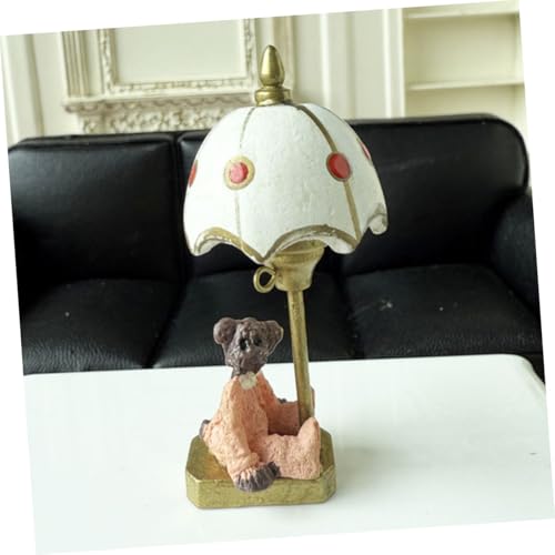 Mikinona 2 Stück Puppenhaus Mini Tischlampen mit Weißem Schirm und Kleine Ästhetische Puppenhaus Beleuchtung für Wohnzimmer Schlafzimmer und Sammler von Mikinona