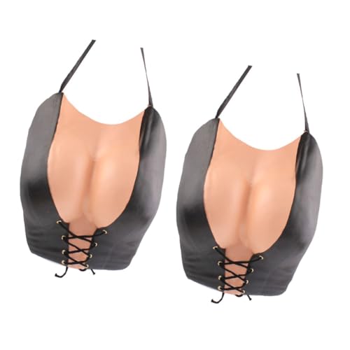 Mikinona 2 Stück Simulation Brustprothese aus Eva und Bequeme Cosplay Weste für Crossdressing Karneval Mottoparty Bühnenauftritt Geeignet für Männer und Kostümfans von Mikinona
