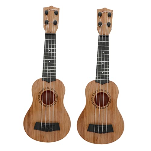 Mikinona 2 Stück Pädagogische Ukulele-spielzeuggitarren Für Jungen Und Mädchen Für Kleinkinder Frühes Lerninstrument Sicheres Tragbares Musikspielzeug Aus Kunststoff von Mikinona