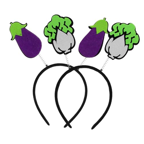 Mikinona 2 Stück Stirnbänder für Lustige Haaraccessoires Aubergine Grüne Kopfbedeckung für Feste Partys und Kreative Kostüme Mikinona 2 Stück Stirnbänder für Lustige Haaraccessoires Aubergine Grüne Kopfbedeckung für Feste Partys und Kreative Kostüme von Mikinona
