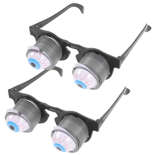Mikinona 2 Stück Teiliges Gruselige Augäpfel Brille mit Lustige Partybrille für Halloween Fasching und Pranks Mikinona 2 Stück Teiliges Gruselige Augäpfel Brille mit Lustige Partybrille für Halloween Fasching und Pranks von Mikinona