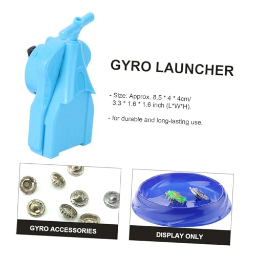 Mikinona 2 Stück Teiliges Gyro Launcher für Präziser Leichter Kreiselstarter mit Kraftvoller Rotation Langlebiges Material Fördert Geschicklichkeit und Spielerisches Lernen Zufällige Farbe von Mikinona