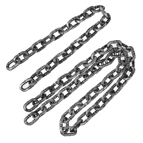 Mikinona 2 Stück Teiliges Halloween Deko Kunststoffkette Realistische Gefängnis Handschelle Requisite Lustige Kostüm Accessoire für Party und Foto Props von Mikinona