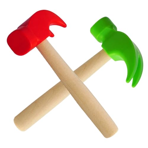 Mikinona 2 Stück Teiliges Hammer aus Holz und PP Leicht und Robust Fördert Greif Motorikfähigkeiten Praktische Nachahmung des Reparaturwerkzeugs als Geschenk für Junge Mädchen und Mikinona 2 Stück Teiliges Hammer aus Holz und PP Leicht und Robust Fördert Greif Motorikfähigkeiten Praktische Nachahmung des Reparaturwerkzeugs als Geschenk für Junge Mädchen und von Mikinona