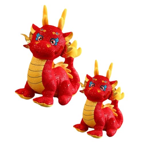 Mikinona 2 Stück Teiliges Plüsch Drache Kuscheltier Weiches Stofftier Drachenfigur Dekoratives Neujahrs für Familie Party und Wohnraumgestaltung Mikinona 2 Stück Teiliges Plüsch Drache Kuscheltier Weiches Stofftier Drachenfigur Dekoratives Neujahrs für Familie Party und Wohnraumgestaltung von Mikinona