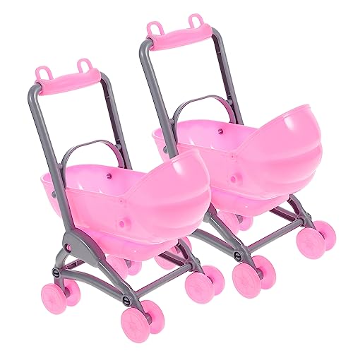 Mikinona 2 Stück Teiliges Puppenwagen aus Kunststoff Realistische Nachbildung Pädagogisch Glatte Oberfläche Kindgerecht für Rollenspiele und Kindergeburtstage von Mikinona