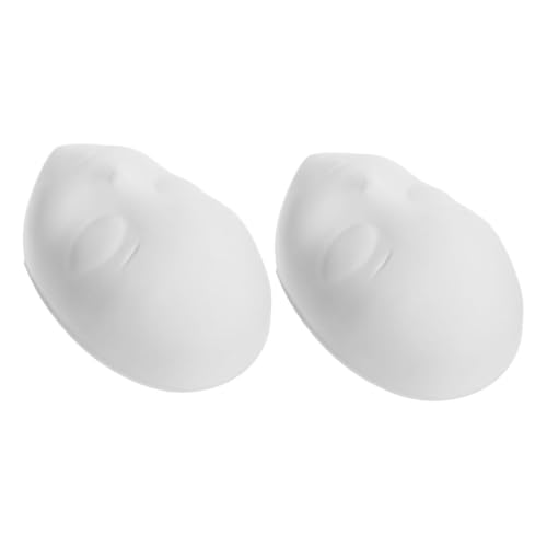 Mikinona 2 Stück Weiße PVC Blanko Fox Masken mit Matter Oberfläche DIY Malmaske für Karneval Fasching Kostümparty Bastelbare Vollgesichtsmasken für Kreative Verkleidungen von Mikinona