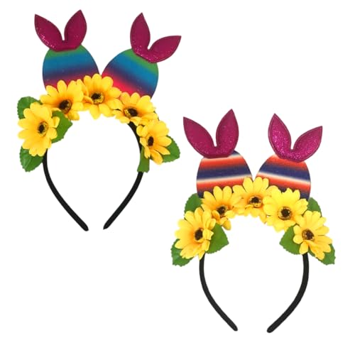 Mikinona 2 Stücke Kopfband mit Hasenohren Haarschmuck Accessoires für Osterfeiern und Fotoshootings Niedliches Design für Damen Mikinona 2 Stücke Kopfband mit Hasenohren Haarschmuck Accessoires für Osterfeiern und Fotoshootings Niedliches Design für Damen von Mikinona