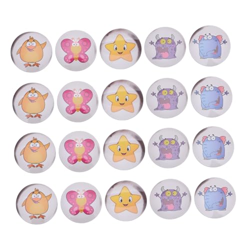 Mikinona 20 Stück Cartoon Potty Training Stickers mit Wärmeempfindlicher Farbwechselfunktion Selbstklebende Hitzebeständige Urin-zielscheiben für Jungen Mädchen Abwischbare von Mikinona