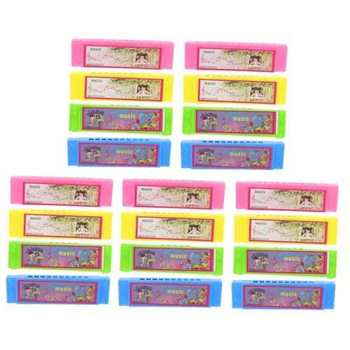 Mikinona 20 Stück Harmonica Mundharmonika für Musikspielzeug Musikalischer Fähigkeiten für Jungen und Farbe Variabel Zufällige Farbe Mikinona 20 Stück Harmonica Mundharmonika für Musikspielzeug Musikalischer Fähigkeiten für Jungen und Farbe Variabel Zufällige Farbe von Mikinona