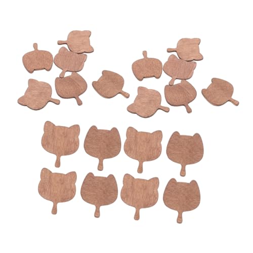 Mikinona 20 Stück Mini-möbelset Mini-küchenschneidebrett Puppenhaus-küche Holz Hellbraun von Mikinona