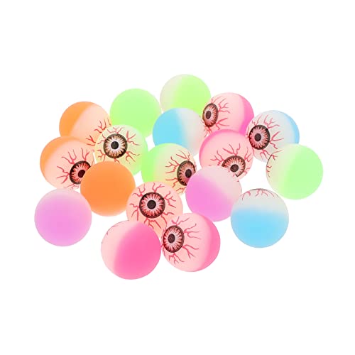 Mikinona 20 Stück Teiliges Halloween Bunte Gruselige Augen Elastische Augen für Party Mitgebsel Dekoration Zufällige Farbe von Mikinona