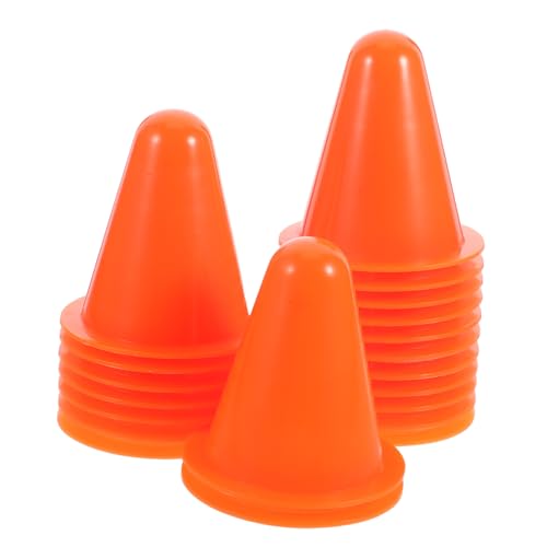 Mikinona 20 Stück Teiliges Kleine Stapelbare Straßenblock Trainingskegel aus Langlebigem Kunststoff Bunte Skating Markierung für Rollschuh Agility Übungen und Hindernisparcours von Mikinona