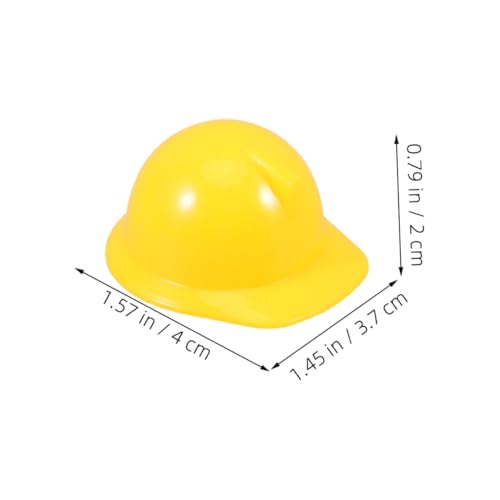 Mikinona 20 Stück Teiliges Mini Bauhelme Gelb Rot Detailgetreue Kunststoff Miniatur Schutzhelme für Kindergeburtstag Puppenhaus Dekoration DIY Bastelarbeiten Geeignet für Jungen und von Mikinona