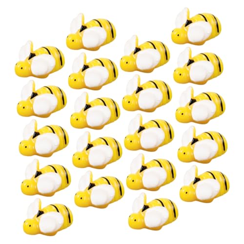Mikinona 20 Stück Teiliges Mini Harz Bienen Kleine Langlebige Figuren für DIY Garten und Valentinstagsdeko Kompakte Tisch Regaldekoration Robuste Mini Bienen für Mikro Landschaft und von Mikinona