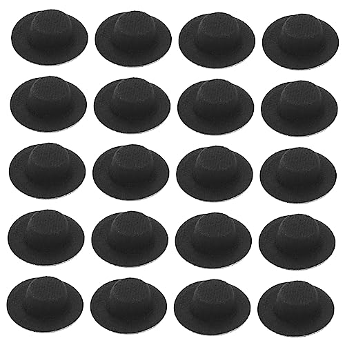 Mikinona 20 Stück Teiliges Mini Schneemann Hüte Schwarz DIY Bastelset für Weihnachtsdekoration Handgefertigte Weihnachtsmütze für Party Schule Familienfeier Praktische von Mikinona