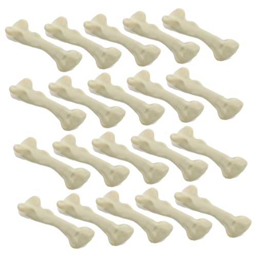Mikinona 20 Stück Teiliges Mini Skelett Knochenset Kunststoffknochen Weiß Miniatur Dekoration für Halloween DIY Party Zubehör Gruselige Tischdeko für Halloween Geburtstagsfeiern von Mikinona