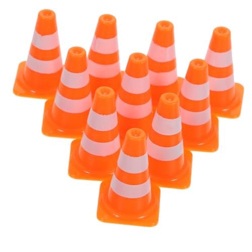 Mikinona 20 Stück Teiliges Mini verkehrshütchen Robustem Kunststoff Pädagogisches Straßenschildspielzeug zur Verkehrserziehung für Inklusive Mini verkehrsbarrieren Sicher und Langlebig für von Mikinona
