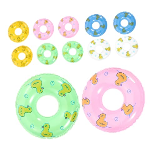 Mikinona 20 Stück Teiliges Miniatur Schwimmringe aus PVC Detailgetreue Kleine Schwimmringe als Puppenhaus Deko Vielseitige und Fotorequisiten Leicht und Platzsparend für DIY und Partydeko von Mikinona