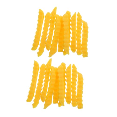 Mikinona 20 Stück Teiliges Realistische Künstliche Pommes Frites Wellenförmige Kartoffelmodelle für Fotografie und Küchendekorationen Dauerhafte Snack Shop Deko Detailgetreue Fake Food Mikinona 20 Stück Teiliges Realistische Künstliche Pommes Frites Wellenförmige Kartoffelmodelle für Fotografie und Küchendekorationen Dauerhafte Snack Shop Deko Detailgetreue Fake Food von Mikinona