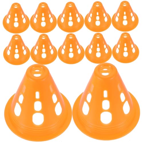 Mikinona 20 Stück Teiliges Trainingshütchen aus Stabilem Kunststoff Bunte Kleine Markierungskegel für Outdoor Sport Rollschuhlaufen und Agility Übungen Langlebig Leicht und Platzsparend von Mikinona