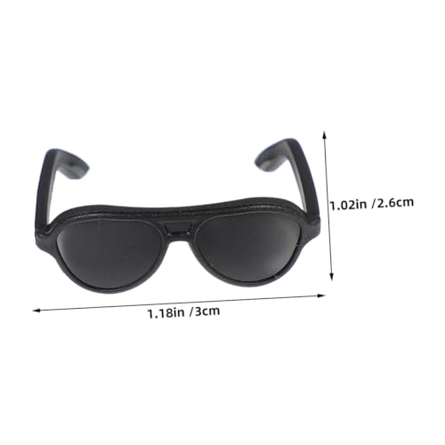 Mikinona 200 Puppensonnenbrille Miniaturbrille Mini -puppenzubehör Puppenhaus DIY Zubehör Puppenbrille Puppenhaus Miniaturdekor Lesebrille Für Puppen Brillen Für Puppen Schwarz von Mikinona