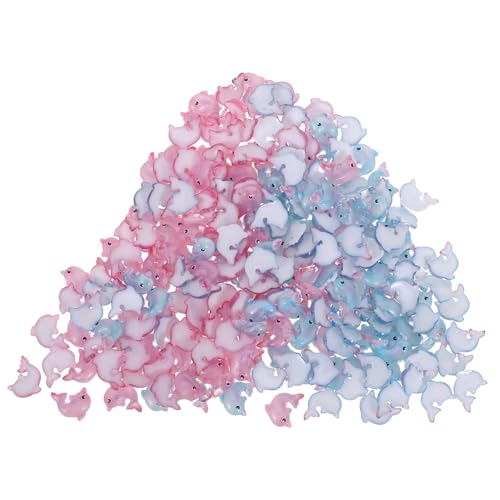 Mikinona 200 Stück Mini Meerestier Ornamente Kleine Meerestierfiguren Ornamente Miniatur Meerestier Statue Delfinfiguren Delfin Dekor Harz von Mikinona