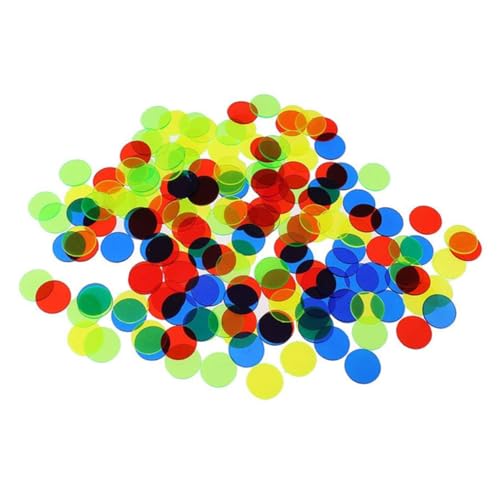Mikinona 200 Stück Teiliges Transparente Plastikchips Bunte Bingo Zählmarker für Lernspiele und Bingo Kartenspiele Farbige Kunststoffchips in Zufälligen Farben für Familie Zufällige Farbe Mikinona 200 Stück Teiliges Transparente Plastikchips Bunte Bingo Zählmarker für Lernspiele und Bingo Kartenspiele Farbige Kunststoffchips in Zufälligen Farben für Familie Zufällige Farbe von Mikinona