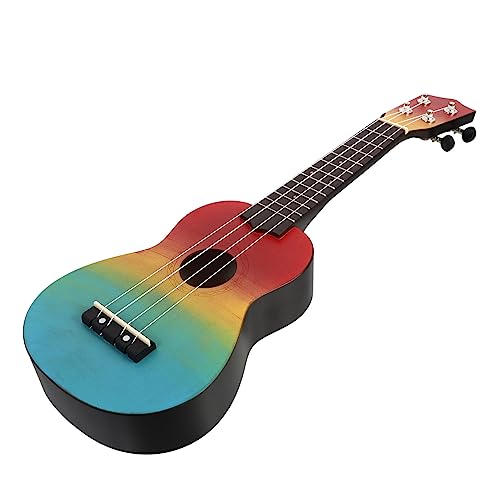 Mikinona 21 Zoll Ukulele Satz für Anfänger Holz Kleiner Gitarre mit Einzigartigem Regenbogen Design Stimmgerät und Noten Aufkleber für Kinder und Musikinstrumente Mikinona 21 Zoll Ukulele Satz für Anfänger Holz Kleiner Gitarre mit Einzigartigem Regenbogen Design Stimmgerät und Noten Aufkleber für Kinder und Musikinstrumente von Mikinona