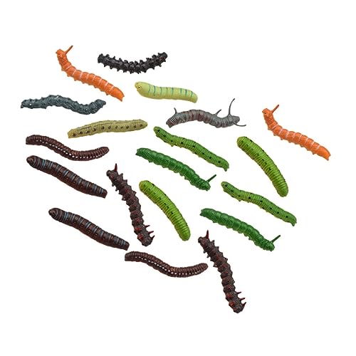 Mikinona 22 Stück Teiliges Fake Raupen Realistisch Nachgebildet für Halloween Streiche Unterhaltung und Freunde Überraschen Scherzartikel für Gruselige Momente von Mikinona