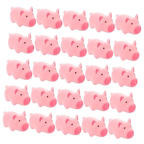 Mikinona 25 Stück Teiliges Quietschendes Schwein Venting Langsam Zurückspringendes Stressabbau für Realistische Form Lustiges Party und Entspannungsspielzeug Fleischfarbe von Mikinona