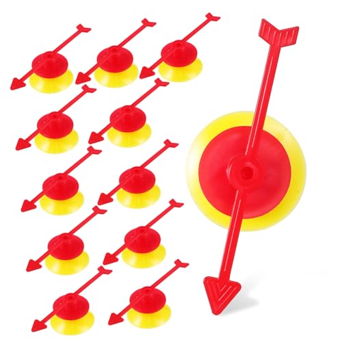 Mikinona 25 Stück Teiliges Spielpfeil aus Robustem Kunststoff Rot Gelb Rotierender Zeiger für Brettspiele DIY Zubehör Sicheres Lernspielzeug für Party von Mikinona