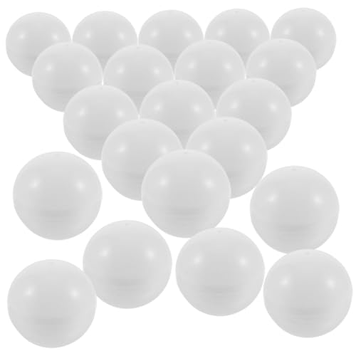 Mikinona 25 Stück Teiliges Weiße Teilbare Losekugeln aus Wiederverwendbarem PVC für Tombola Partyspiele Raffle Bälle zum Befüllen mit Süßigkeiten Notizen für Festliche Aktionen von Mikinona