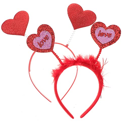 Mikinona 2Stücke Herzform Stirnbänder Valentinstag Haaraccessoires für Neujahrsparty und Foto Requisite Bequem und Langlebig Mikinona 2Stücke Herzform Stirnbänder Valentinstag Haaraccessoires für Neujahrsparty und Foto Requisite Bequem und Langlebig von Mikinona