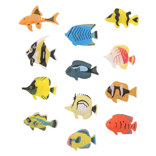 Mikinona 3 Sätze Miniatur Tropische Fische mit Realistischem Design und Lebendigen Farben Nachhaltige Kunststoff Meerestiere Figuren für Aquarium Dekoration Party und Lernspielzeug von Mikinona