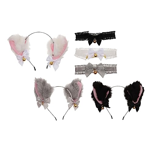 Mikinona 3 Sätze Teiliges Katzenohren Kostümset aus Hochwertigem mit Stirnband und Spitzenhalsband Wiederverwendbar für Karneval Halloween und Party Geeignet für Mädchen und Cosplay Fans Mikinona 3 Sätze Teiliges Katzenohren Kostümset aus Hochwertigem mit Stirnband und Spitzenhalsband Wiederverwendbar für Karneval Halloween und Party Geeignet für Mädchen und Cosplay Fans von Mikinona