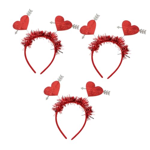 Mikinona 3 Stück Haarreifen für Valentinstag Party Haaraccessoires Romantische Kopfbedeckung für Besondere Anlässe und Feiern Leicht und Bequem von Mikinona