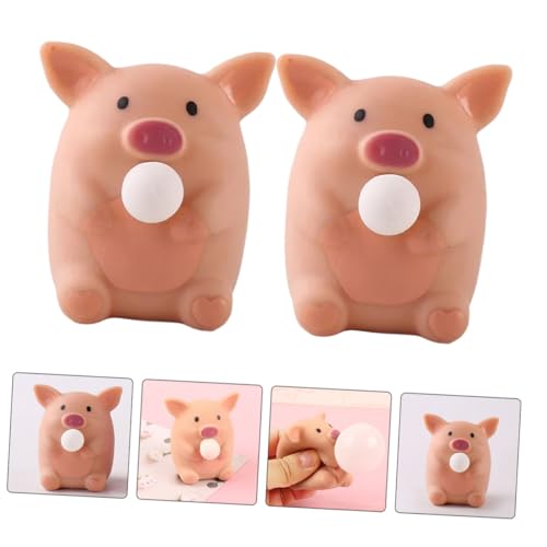 Mikinona 3 Stück Niedliche Cartoon Schwein Quetschfiguren Stressspielzeug Anti Stress Squishy Pig Fidget Toy Lustiges Schweinchen Squeeze Toy für Büro Zuhause und Entspannung von Mikinona