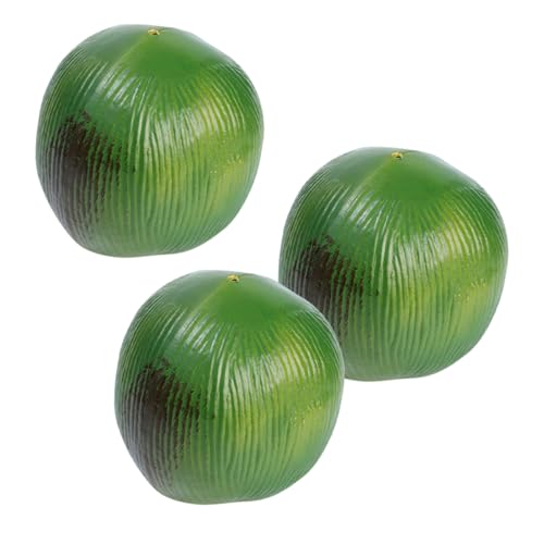 Mikinona 3 Stück Realistische Teilig Künstliche Kokosnuss Deko Tropische Hawaii Luau Party Requisiten für Strand Sommer Vielseitig Abnehmbar Platzsparend von Mikinona