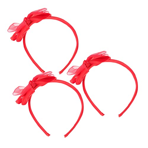 Mikinona 3 Stück Schleife Stirnband Mädchen Haarschleifen weihnachtsdeko Party Haarband Party-Haarschmuck Haarschmuck für die Party Haarzubehör Schleifenstirnbänder die Seide rot Mikinona 3 Stück Schleife Stirnband Mädchen Haarschleifen weihnachtsdeko Party Haarband Party-Haarschmuck Haarschmuck für die Party Haarzubehör Schleifenstirnbänder die Seide rot von Mikinona