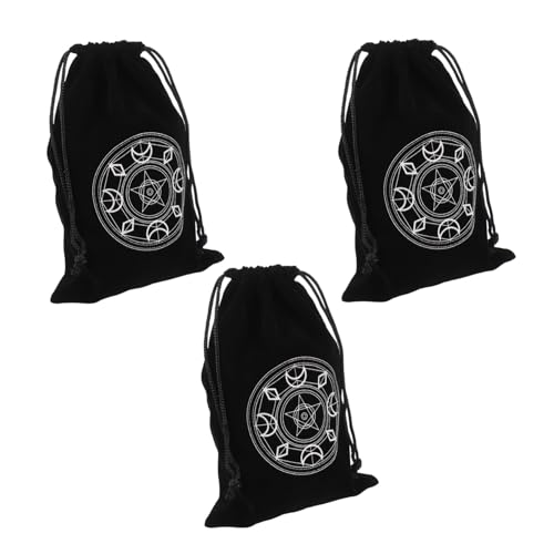 Mikinona 3 Stück Schwarze Tarotkarten Aufbewahrungsbeutel mit Kordelzug Leichter Tarot Organizer Kompakte Tragetasche für Tarot Orakelkarten für Zuhause und Unterwegs Mikinona 3 Stück Schwarze Tarotkarten Aufbewahrungsbeutel mit Kordelzug Leichter Tarot Organizer Kompakte Tragetasche für Tarot Orakelkarten für Zuhause und Unterwegs von Mikinona